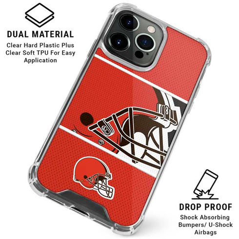 NFL Cleveland Browns Zone Block iPhone 16 Pro Clear Case